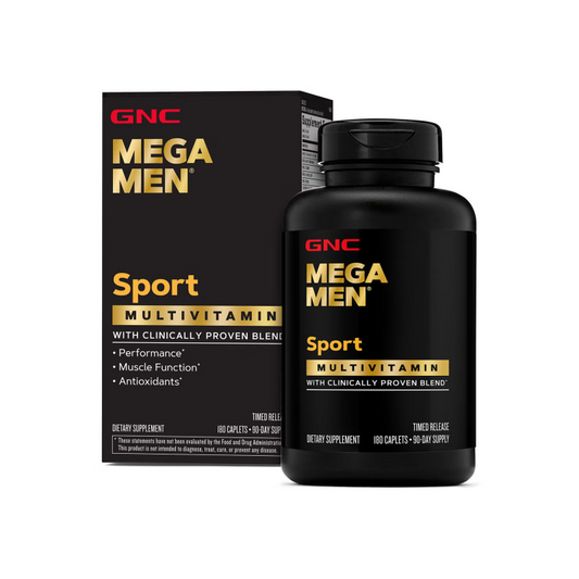 GNC Mega Men Sport Multivitamin for Active Men, with BCAAs & Antioxidants, 180 Caplets